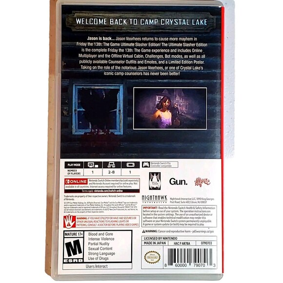Friday 13th CIB Ultimate Slasher Edition Nintendo Switch With Poster Clean EUC - Picture 2 of 5